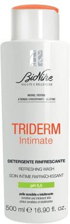 BioNike Triderm Intimate Detergente Intimo Rinfrescante PH 5,5 per Pelli Sensibili e Intolleranti, Azione Delicata, Antibatterica e Riequilibrante, Dona Freschezza e Idratazione alla Pelle