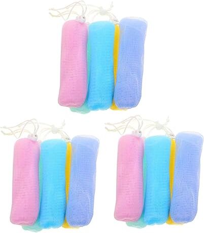 FRCOLOR 15 Pezzi Borsa a Rete Per Sapone Schiumogeno Risparmiatore Di Rete Di Sapone Portasapone Per Il Corpo Custodia Salva Doccia Portasapone in Rete Saponi Morbido Scrubber Pe Rete