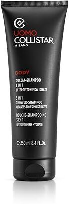 Collistar Doccia Shampoo 3 in 1 Uomo, Corpo e Capelli, Deterge, Tonifica, Idrata, 250 ml