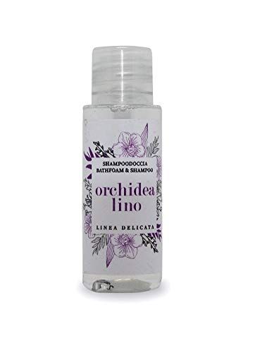 Generico Shampoo doccia, cortesia hotel, b&b, 100 flaconi da 30ml fragranza Orchidea & Lino