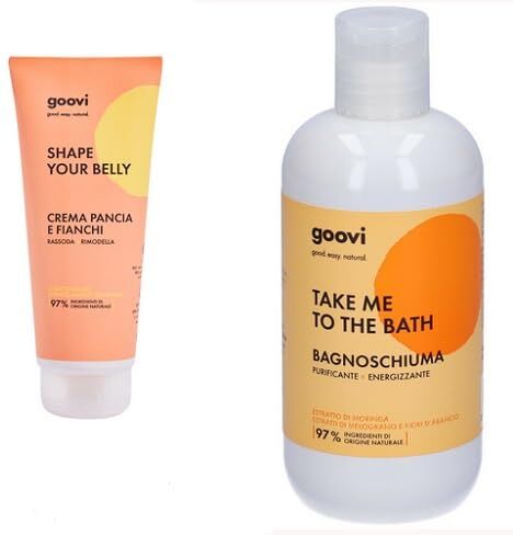 Generic Goovi Shape Your Belly pancia e fianchi 200ml + Goovi Take Me To The Bath bagnoschiuma purificante e energizzante 250ml