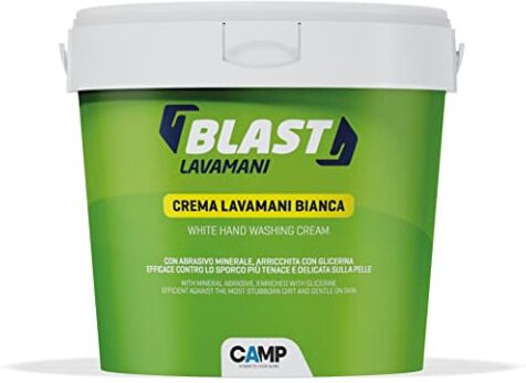 CAMP BLAST Crema Lavamani Bianca, con Abrasivi Naturali, per Sporchi Difficili, con Glicerina, 4000 ml