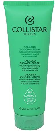 Collistar Talsso Doccia Crema, Deterge delicatamente, dona energia e vitalità alla pelle, Con burro di Karitè che lascia la pelle vellutata, per tutti i tipi di pelle, 250ml