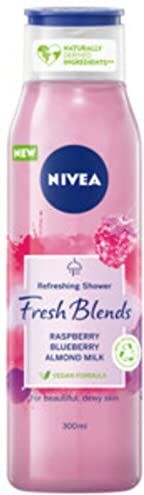 NIVEA , Gel doccia Fresh Blends con lampone, mirtillo e latte di mandorle, 300 ml