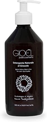 Pure Detergente Naturale al Girasole per Pelli Sensibili Eco-biologico, Vegano, 500ml