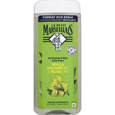 Le Petit Marseillais Gel doccia extra morbido, foglia di olivo e tiglio, 650 ml (confezione da 1)