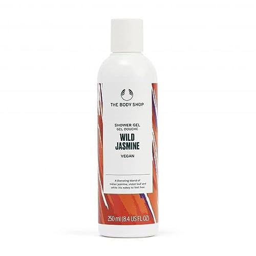 The Body Shop Wild Jasmine, gel doccia vegano, idratante ed energizzante, con il profumo di gelsomino indiano, foglie di violetta e iris bianco, 91% ingredienti naturali (250 ml)