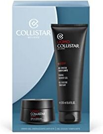 Collistar Confezione regalo uomo Linea Uomo Crema-Gel Energizzante Anti-Eta’ 50ml + in regalo Gel Doccia Tonificante 250ml, Dona energia e vitalità ad una pelle del viso stressata e spenta