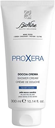 Bionike Proxera Doccia Crema Syndet per Pelli Secche e Xerotiche, Azione Emolliente e Protettiva, Allevia Prurito e Irritazione, Dona Morbidezza e Idratazione alla Pelle, 300 ml