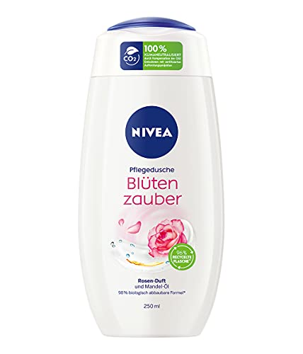 NIVEA Doccia per la cura dei fiori (250 ml), gel doccia delicato profumato con schiuma vellutata, ricca doccia con prezioso olio di mandorla