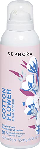 SEPHORA Shower Foam Cotton Flower 200 ML 91% INGREDIENTS OF NATURAL ORIGIN