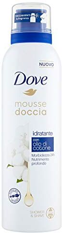 Dove Mousse Doccia con Crema Idratante all'Olio di Cotone 200ml