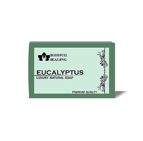 Blessfull Healing Organic Eucalyptus Sapone naturale fatto a mano di lusso (125 grammi / 4,4 once) (confezione da 1)