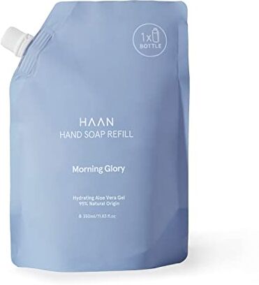 HAAN Ricarica Sapone per le mani 350ml ricaricabile, idratante, 95% ingredienti naturali, Aloe Vera e prebiotici. Fraganza Morning Glory