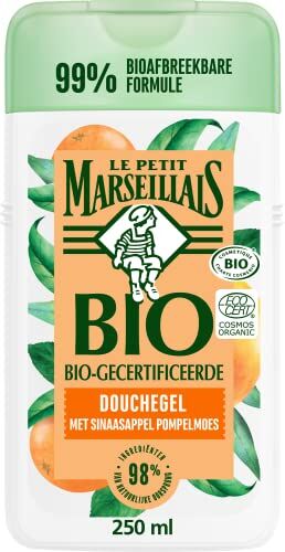 Le Petit Marseillais Gel doccia biologico certificato al pompelmo arancione (250 ml), con pH neutro sulla pelle, delicato aroma con profumo particolarmente piacevole, idrata e rinfresca