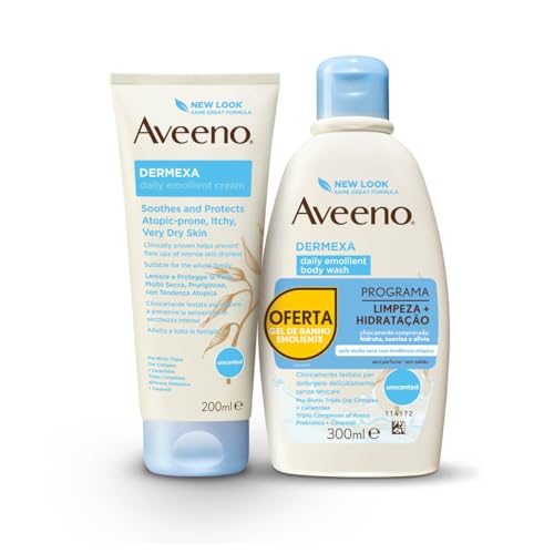 Aveeno Pack Dermexa Daily Emollient Cream 200ml E Dermexa Daily Emollient Dermexa Daily Emollient Body Wash 300ml