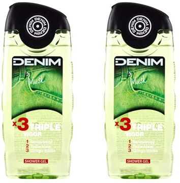 Generic Denim Gel Doccia, Triple Vigor, Doccia Schiuma Rivitalizzante e Tonificante al Muschio, Formato da 250ml (2 Unità)