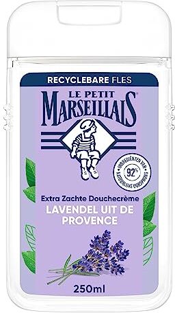 Le Petit Marseillais crema doccia extra morbida lavanda provenzale, pH neutro per la pelle e dermatologicamente testato, 12 x 250 ml