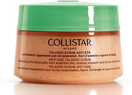 Collistar Talasso-Scrub Anti-Età Sali Esfolianti Agrumi di Sicilia, Sali Esfolianti Rigeneranti con Oli Essenziali, Fiori d'arancio e Agrumi di Sicilia, 700 g