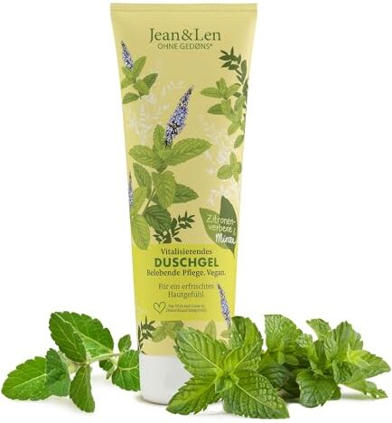 Jean & Len Gel Doccia Fruttato Alla Verbena Limone E Menta, Detergente Delicato, Per Sentire La Pelle Più Morbida, Fragranza Fresca, Senza Microplastiche E Oli Minerali, Gel Doccia Vegano, 250 ml