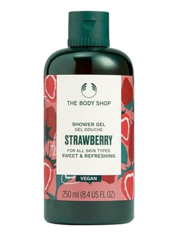 The Body Shop STRAWBERRY Gel doccia SWEET & REFRESHING 92% degli ingredienti sono vegani naturali, 100 ml