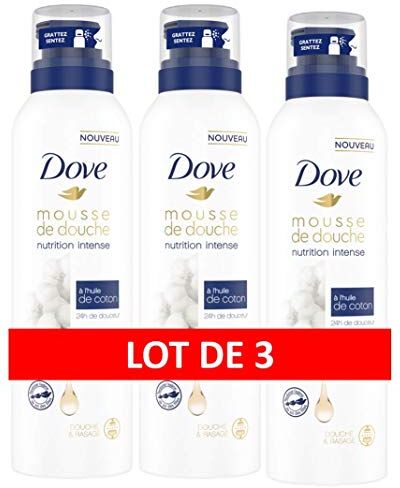 Dove Nutrition Intense Schiuma da doccia all'olio di cotone, set di 3