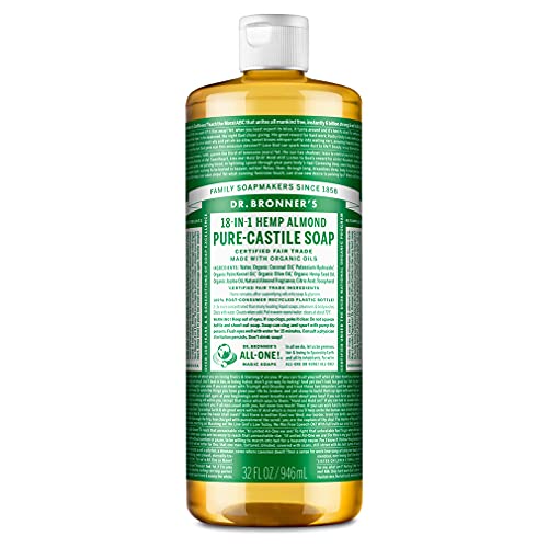 Dr. Bronner's DR BRONNERS Sapone liquido biologico alla mandorla pura-castiglia 946 ml (confezione da 1)