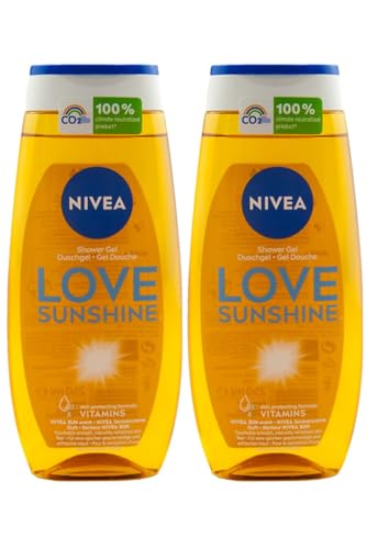 Nivea Gel Doccia, ORIGINALE FRAGRANZA Sun, bottiglia, WELCOME SUNSHINE, Set di 2 PACCO (2 x 250 ml)