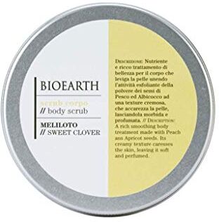 Bioearth Bioerath Peeling Corpo Biologico al Trifoglio Coccole delicate per una pelle morbida e levigata! Per tutti i tipi di pelle, Nutriente,Con nocciolo di albicocca