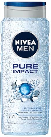 NIVEA Pure Impact Shower Gel, 500 ml (Ship from India)