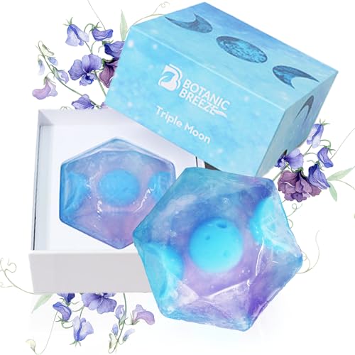 Botanic Breeze Sapone Triple Moon – Soap Bar fatto a mano, sapone nutriente per corpo e mani anche per doccia, sapone profumato vegano, sapone fatto a mano, regalo per la cura della pelle