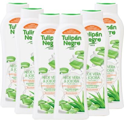 TULIPAN NEGRO Nero Tulipan, vasca da bagno Aloe Vera Gel, lenitivo effetto, 720 unità x6 ml