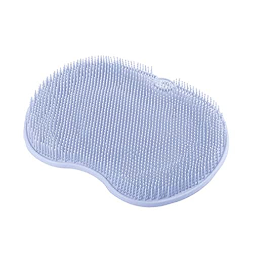 Generic Shower Foot & Back Scrubber,Massage Pad,Wall Mounted Silicone Bath Massage Cushion Brush with Suction Cups,Bathroom Wash Foot Mat Massager Cleaner,Exfoliating Dead Skin Foot Brush Washer (Blue)