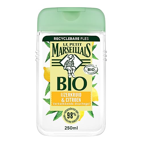 Le Petit Marseillais gel doccia tonificante con bio ironica e limone, proprietà nutrienti e pH neutro per la pelle, 12x250 ml