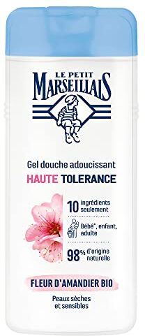 Le Petit Marseillais Gel Doccia Ammorbidente ad alta tolleranza Fiore di mandorlo Bio, per pelli sensibili, bambino e famiglia, 400 ml