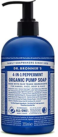 Dr. Bronner's Sugar Soap Sapone Liquido Menta Pipirita 355 ml