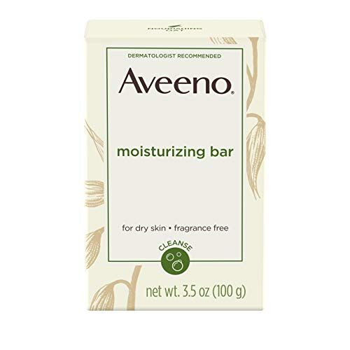Aveeno Moisturizing Bar with Natural Colloidal Oatmeal for Dry Skin, Fragrance Free, 3.5 oz by