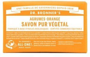 Dr. Bronner's Dr Bronner', sapone solido agli agrumi, arancio 140 g