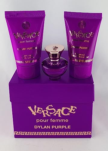 Versace pour femme Dylan Purple Set EDP 5 ml + Bath and Shower Gel 25 ml + Lozione corpo 25 ml