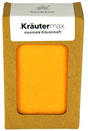 Kräutermax. Sapone all'olivello spinoso 100% naturale con olio di olivello spinoso e profumo di olivello spinoso cosmetici naturali 1 x 100 g