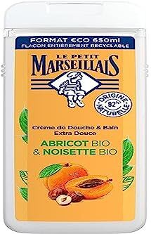 Le Petit Marseillais Crema da doccia extra morbida, albicocca e nocciola, 650 ml (confezione da 1)