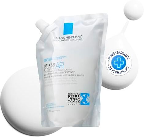 La Roche-Posay Ricarica Gel Doccia Corpo, Adatto a Pelle Atopica, Ultra-Delicato, Effetto Lenitivo, Formula con Aqua Posae Filiformis, Burro di Karité, Niacinamide, Lipikar Syndet AP+ Refill, 400 ml