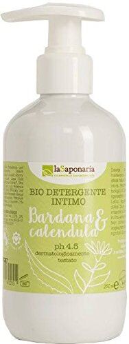 La Saponaria Detergente Intimo Bardana & Calendula Fresco e delicato Mantiene l'equilibrio della zona intima PH 4,5 Antibatterico Vegan – 200ml