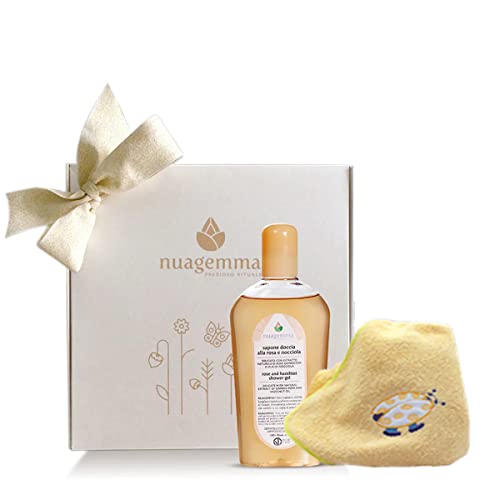 Generico Naugemma Kit Morbide Coccole Sapone Doccia Rosa e Nocciola 250ml + Asciugamano in Spugna