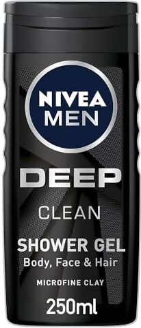 NIVEA Men Active Clean Gel doccia (250 ml), detergente per il corpo al carbone attivo purificante, gel doccia con profumo maschile, bagnoschiuma con fragranza fresca