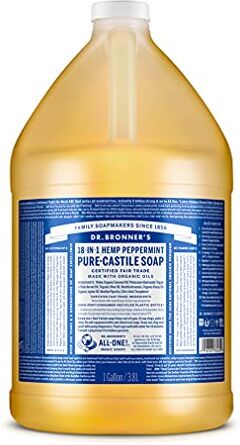 Dr. Bronner's Pure-Castiglia sapone liquido menta piperita, 1 gallone