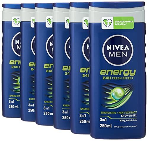 Nivea Men Energy, Docciashampoo 2-in-1, 250 ml 6 pz.