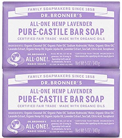 Dr. Bronner's Bar Soap , Organic , Lavender , 5 oz ( Multi-Pack) by