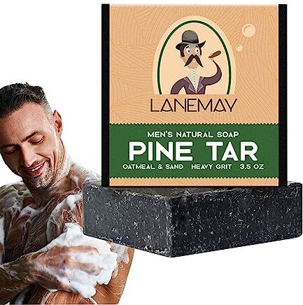 LOVEMETOO Sapone naturale per il corpo da uomo, sapone per catrame di pino, per gli uomini, sapone per catrame di pino, sapone per gli uomini, sapone essenziale per gli uomini, sapone fatto a mano, per