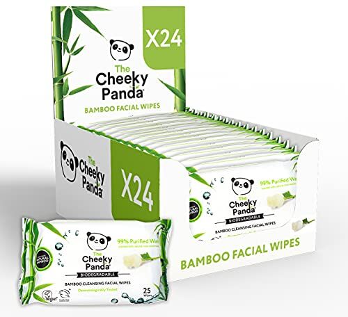 Panda – Salviette Per Il Viso, Profumate Alle Rose   Formato Famiglia da 24 Confezioni (25 Salviette Per Confezione, 600 Salviette In Totale)   Struccanti, Ipoallergeniche, Delicate